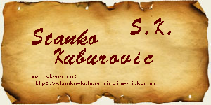 Stanko Kuburović vizit kartica